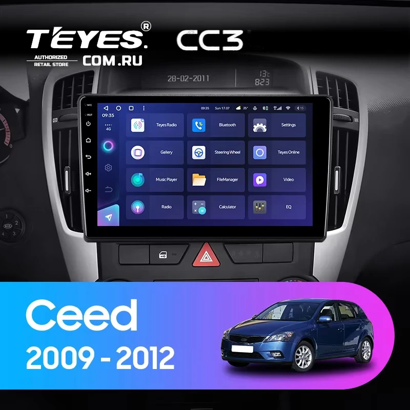 Штатная магнитола Teyes CC3 4/32 Kia Ceed (2009-2012)