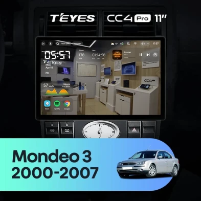Штатная магнитола Teyes CC4 Pro 8/128 Ford Mondeo 3 (2000-2007) F1 (11")