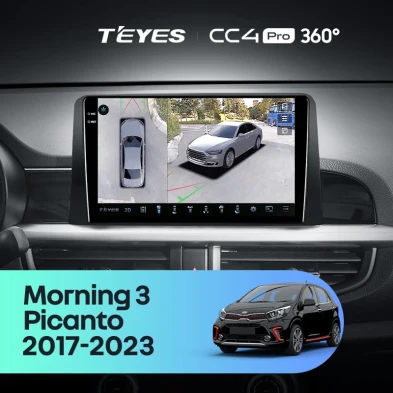 Штатная магнитола Teyes CC4 Pro 360 8/128 Kia Morning 3 (2017-2023) Тип-A