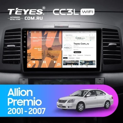 Штатная магнитола Teyes CC3L WiFi 2/32 Toyota Allion (2001-2007)