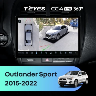 Штатная магнитола Teyes CC4 Pro 360 12/256 Mitsubishi Outlander Sport (2015-2026) Тип-A (13")
