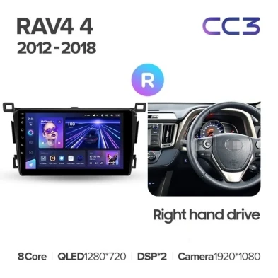 Штатная магнитола Teyes CC3 4/32 Toyota RAV4 4 XA40 5 XA50 (2012-2018) Правый руль