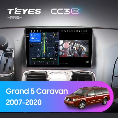 Штатная магнитола Teyes CC3 2K 360 6/128 Dodge Grand 5 Caravan (2007-2020)