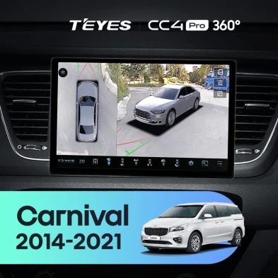 Штатная магнитола Teyes CC4 Pro 360 12/256 Kia Carnival 3 YP (2014-2021) F2 Тип-B (13")