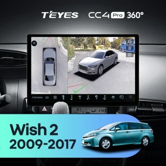 Штатная магнитола Teyes CC4 Pro 360 8/128 Toyota Wish 2 XE20 (2009-2017) (13")