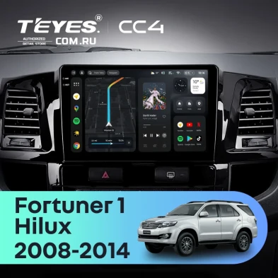 Штатная магнитола Teyes CC4 8/128 Toyota Fortuner (2008-2014) F1